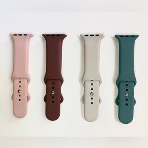 Set of Four New Silicone Watch Bands